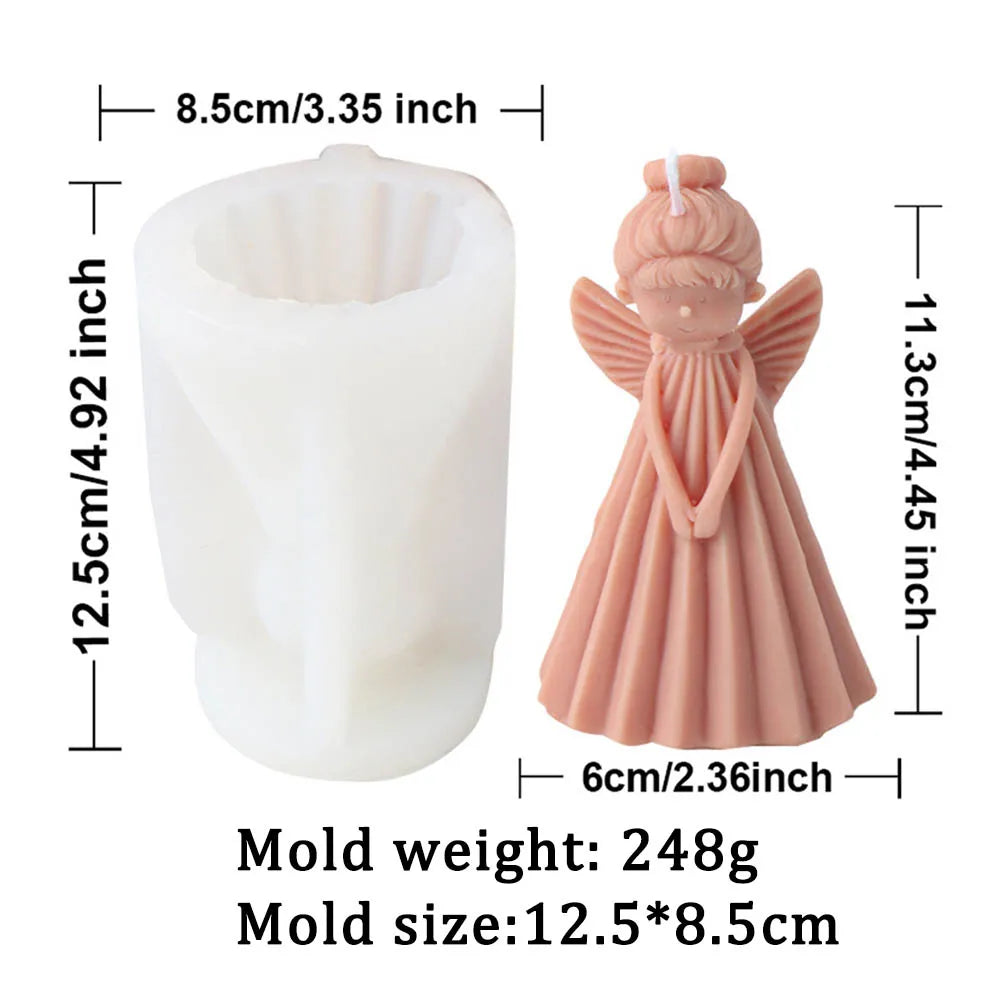 3D Angel Girls Candle Silicone Candle Mold