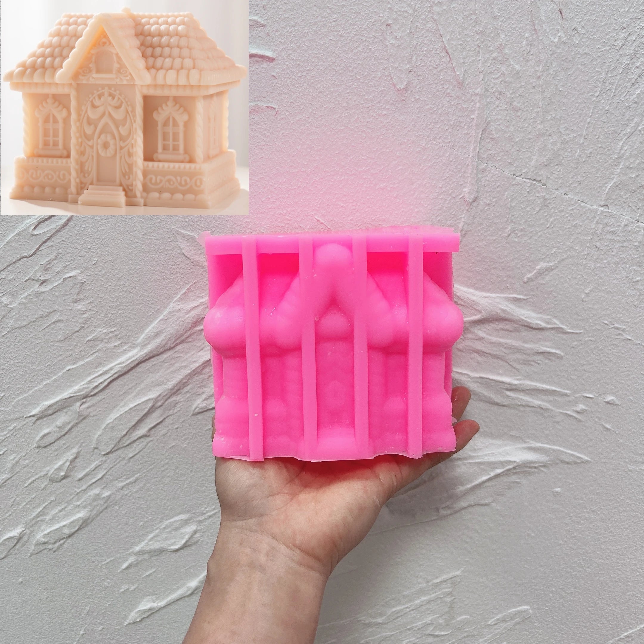 Gingerbread House Candle Silicone Mold
