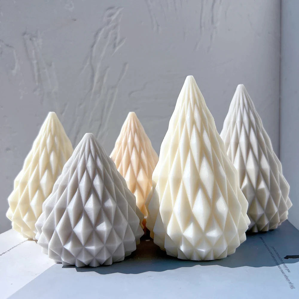 Diamond Cone Candle Mold