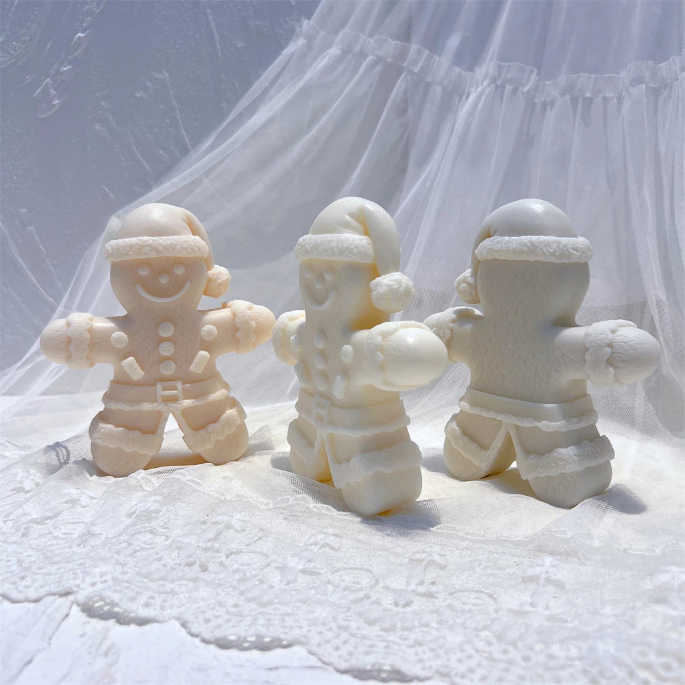 3D Gingerbread Man Silicone Candle Mold