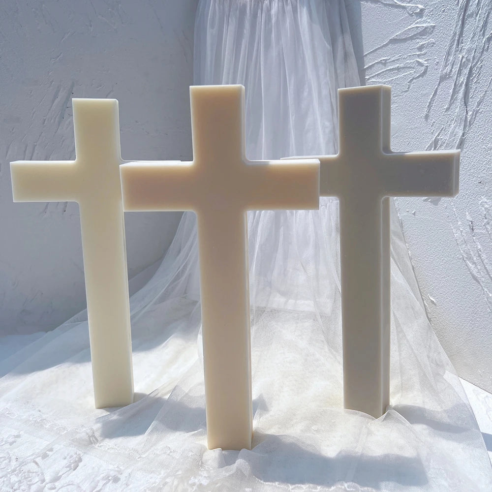 Big Size Cross Candle Silicone Mold