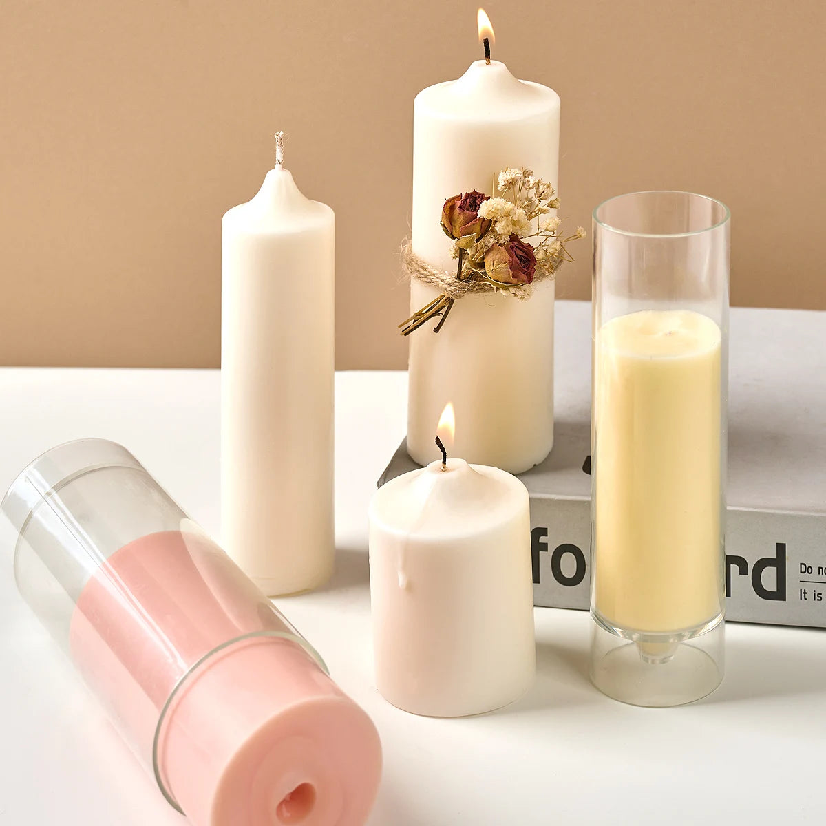 Cylindrical Taper Candle Plastic Mold