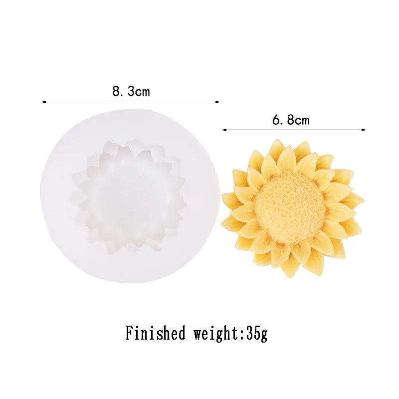 Sunflower Candle Silicone Mold