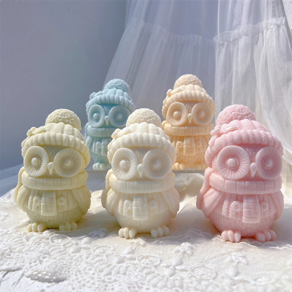 Christmas Owl Candle Mold
