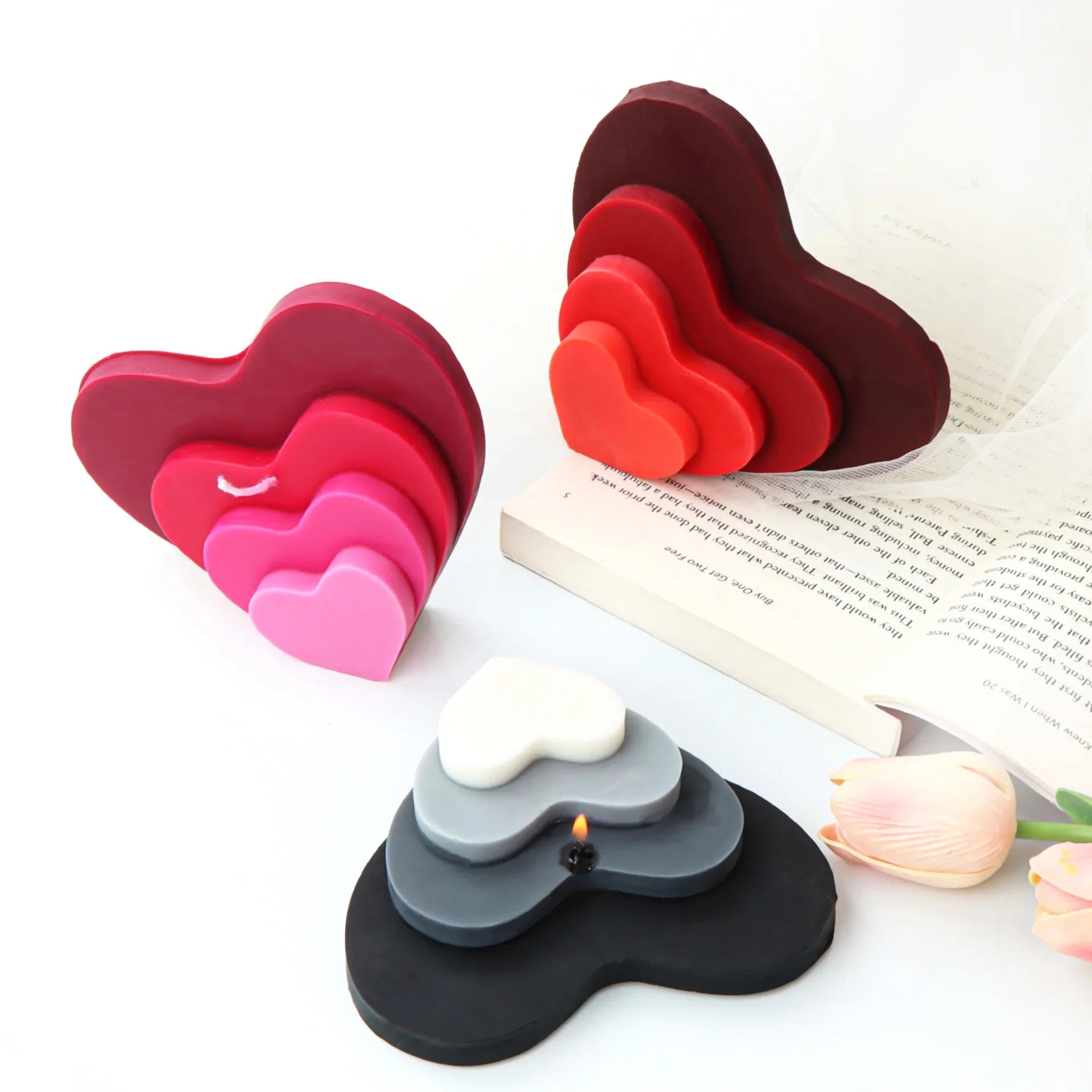 Stack Love Candle Mold Silicone
