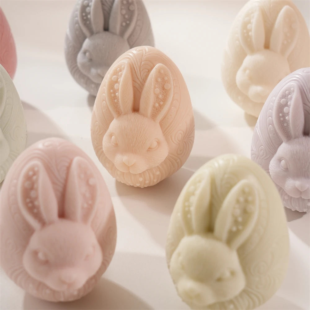 Easter Egg Rabbit Candle Silicone Mold DIY Craft