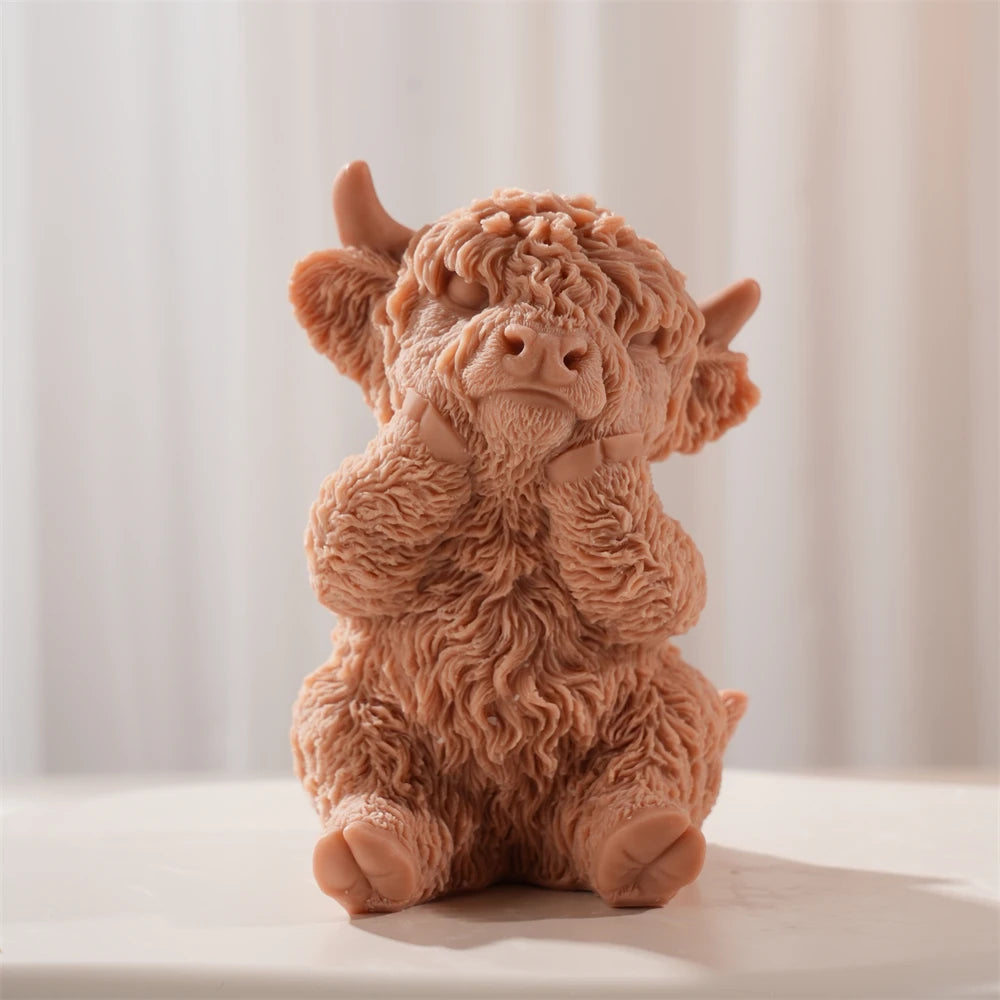 Highland Cattle Cow Silicone Candle Mold