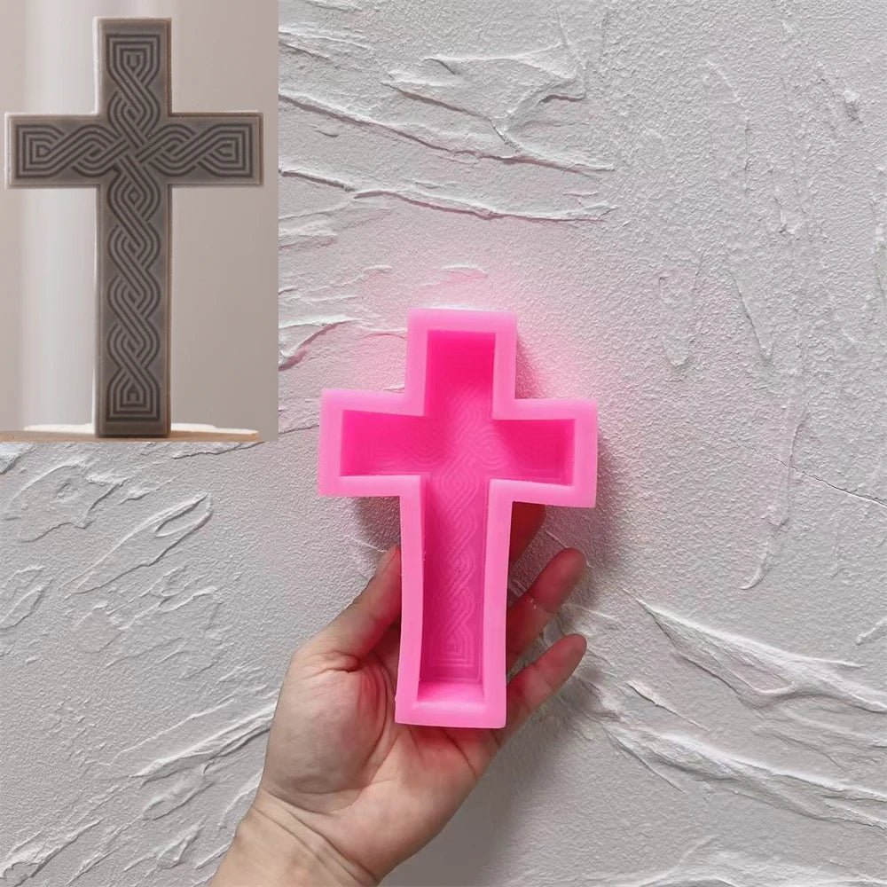 Standing Cross Candle Silicone Mold