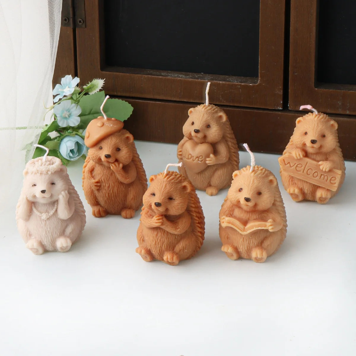 Cute Hedgehog Candle Mold