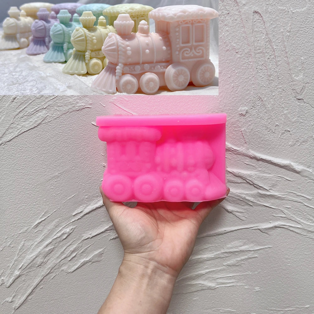 Gingerbread Christmas Train Candle Mold