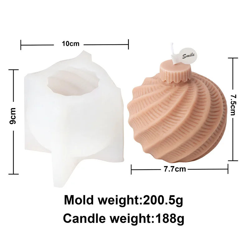 Festive Christmas Bauble Candle Molds