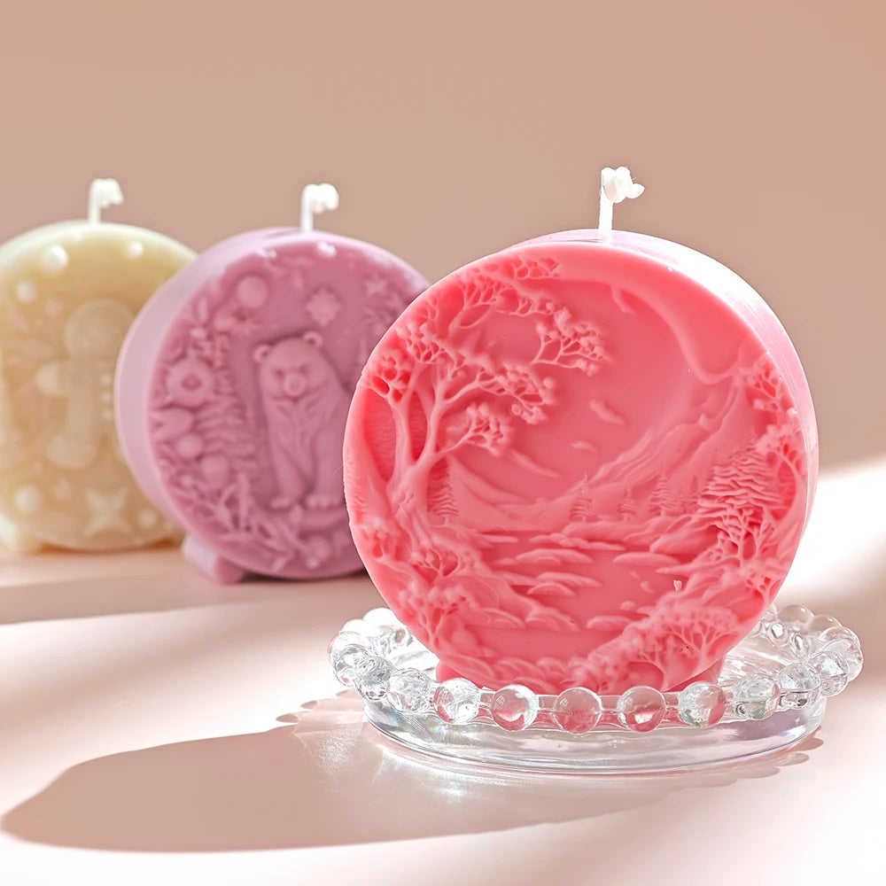 Winter Bear Gingerbread man Candle Mold