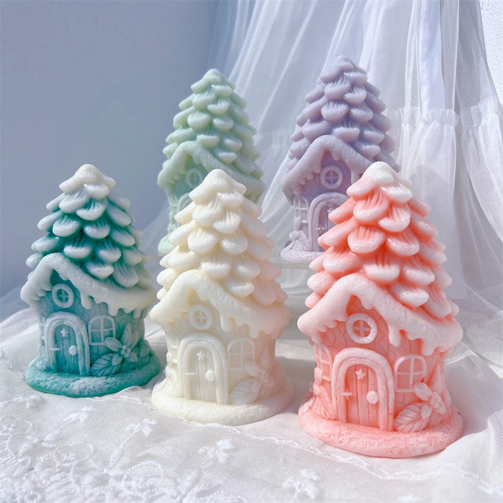 Pinecone Fairy Cottage Candle Mold – 2 Designs
