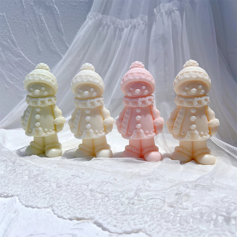 Gingerbread Snowman Candle Silicone Mold