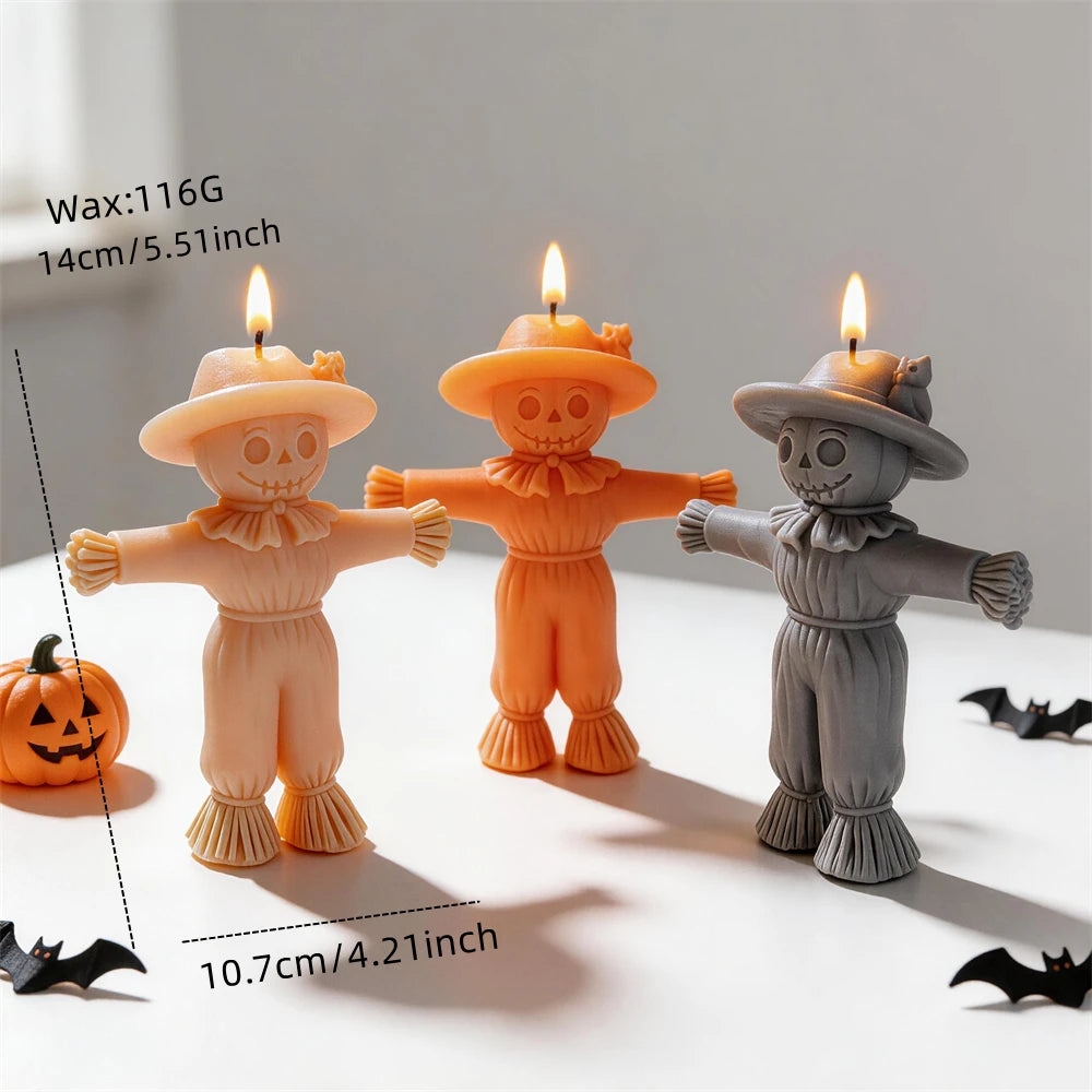Halloween Scarecrow Silicone Candle Mold for Seasonal Decor