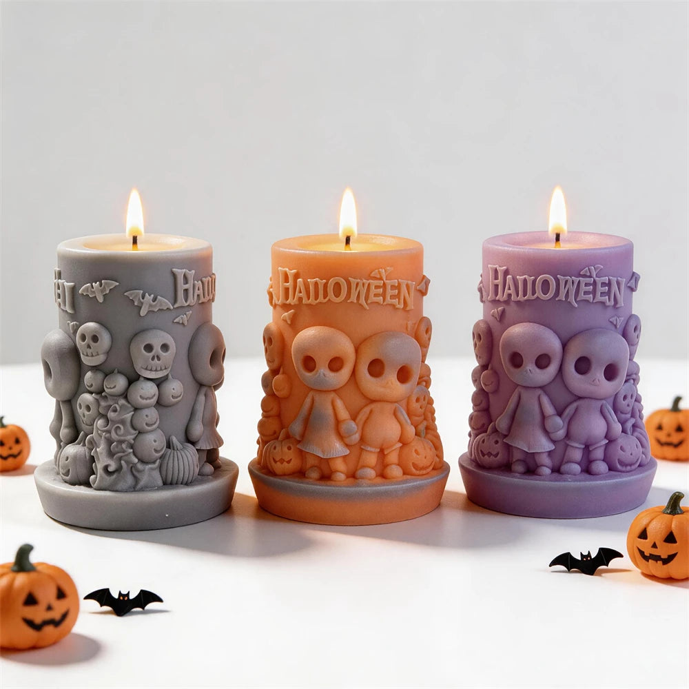Pumpkin Ghost Pillar Candle Mold β DIY Halloween Fun