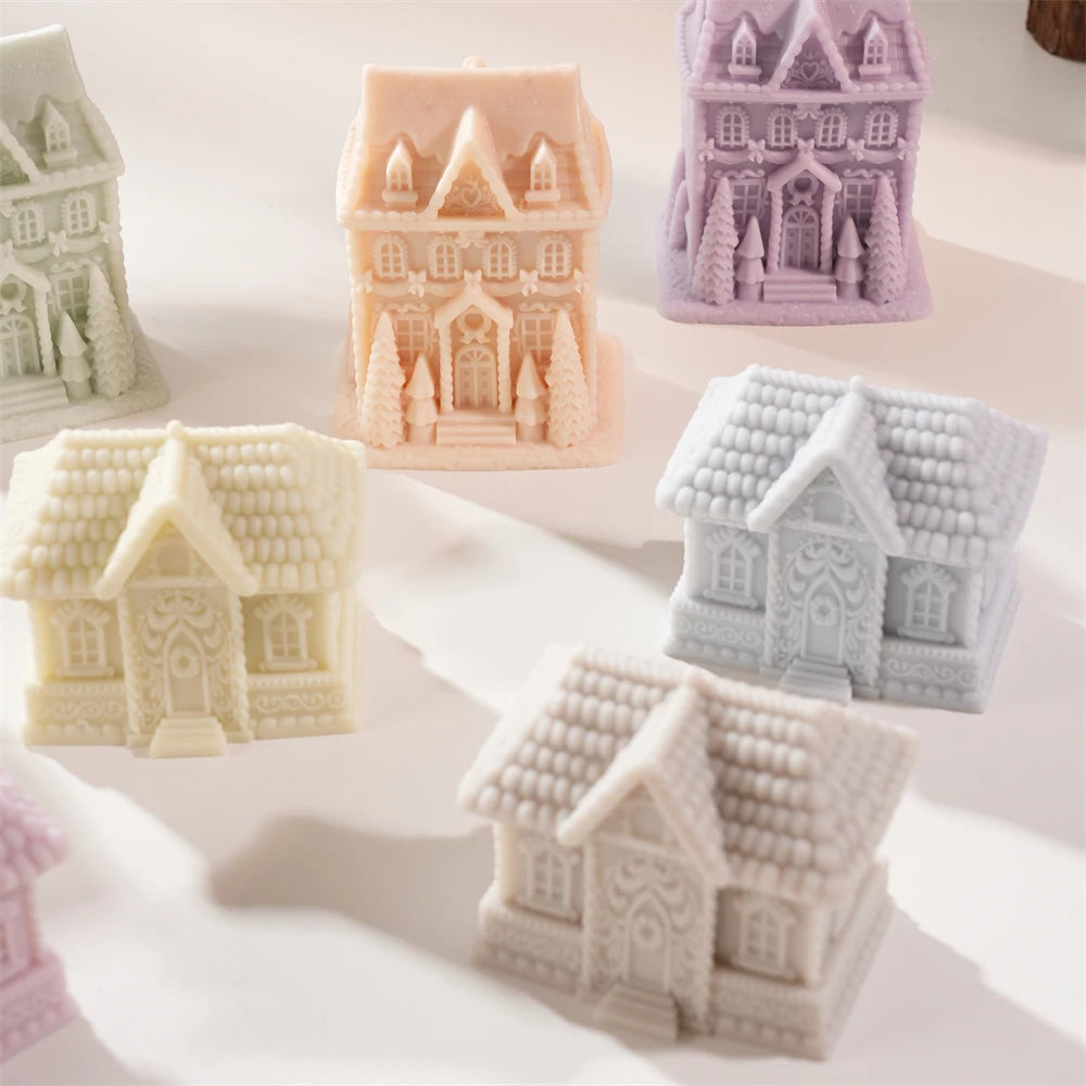 Gingerbread House Candle Silicone Mold