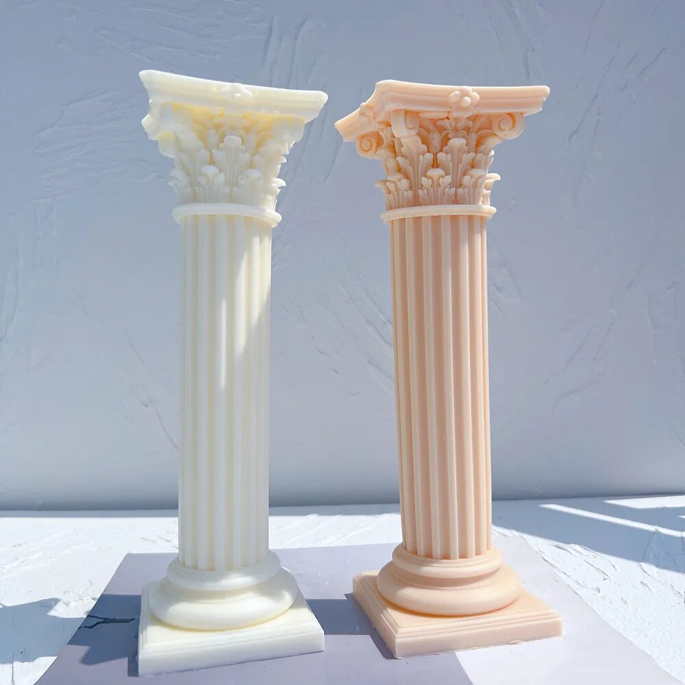Classic Corinthian Pillar Roman Column Candle Mold