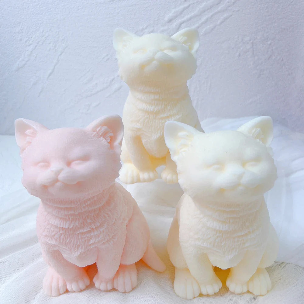 Kitten Candle Mold Silicone