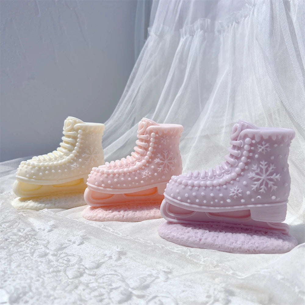 Gingerbread Ice Skates Candle Mold