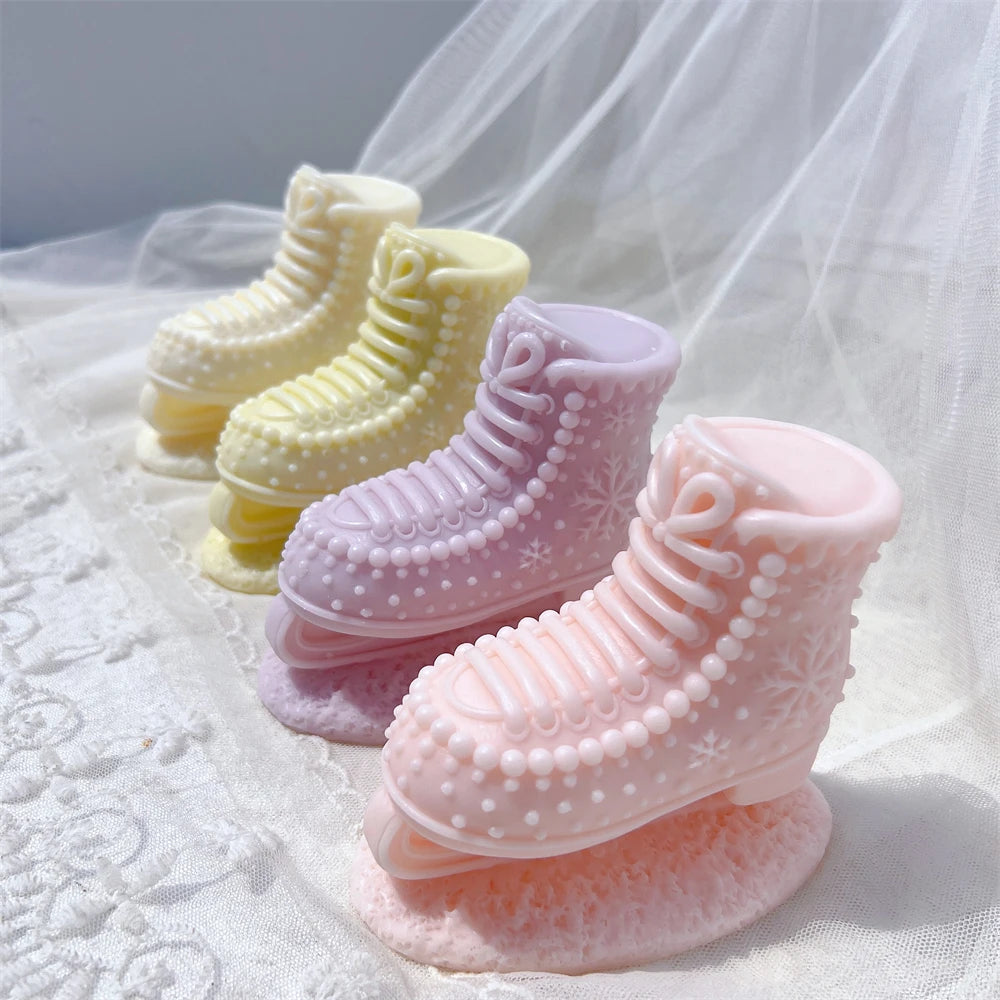 Gingerbread Ice Skates Candle Mold