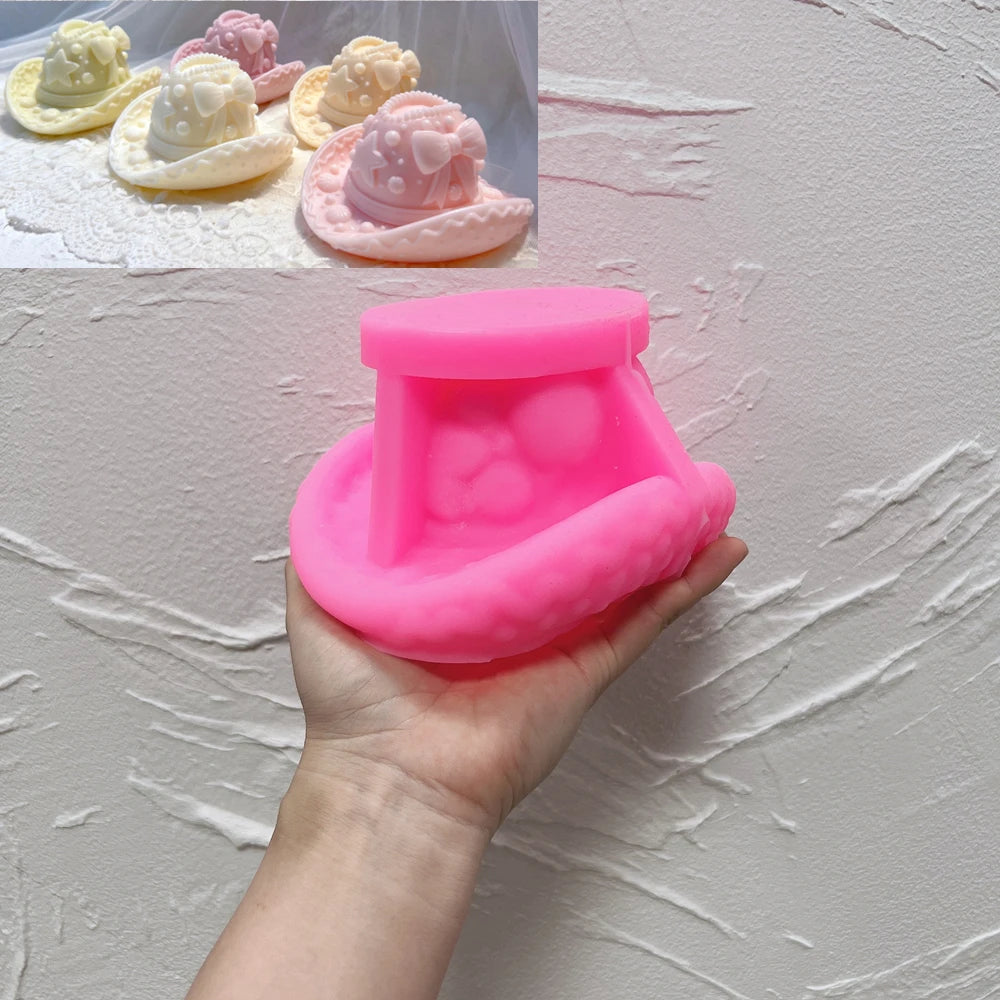 Gingerbread Cowboy Hat Candle Silicone Mold