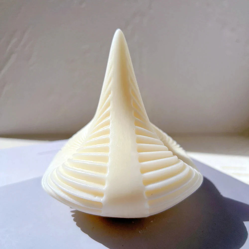 Geometric Pyramid Ribbed Candle Silicone Mold