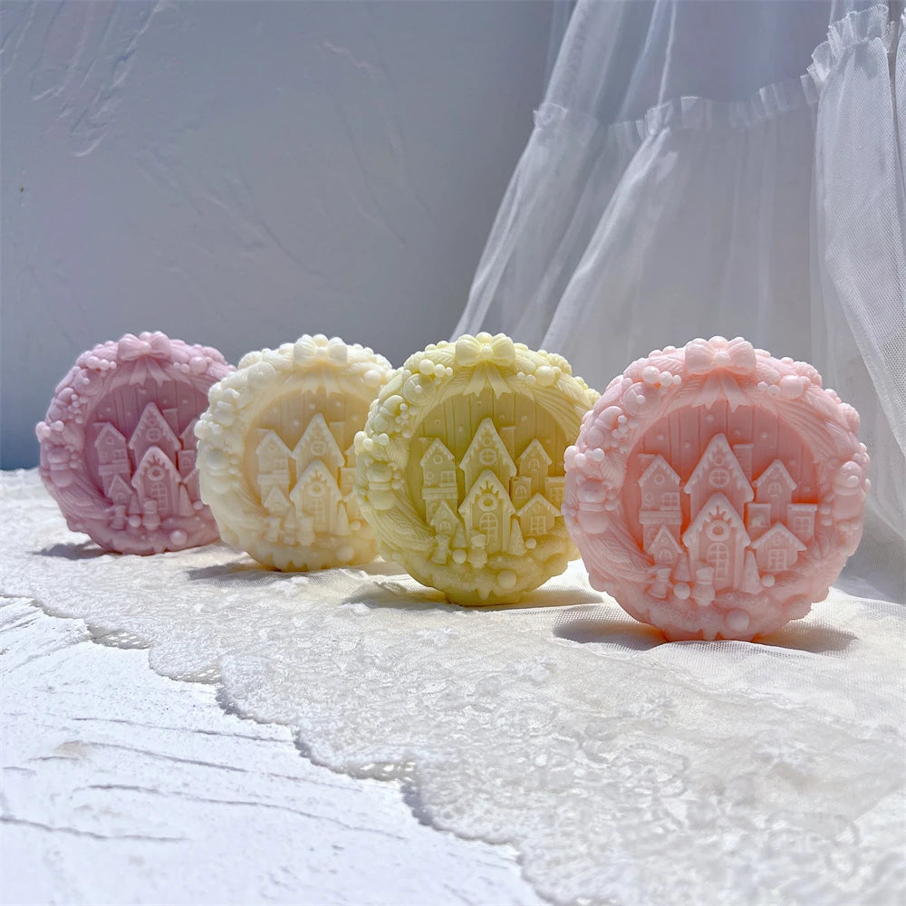 Christmas Wreath Silicone Candle Mold