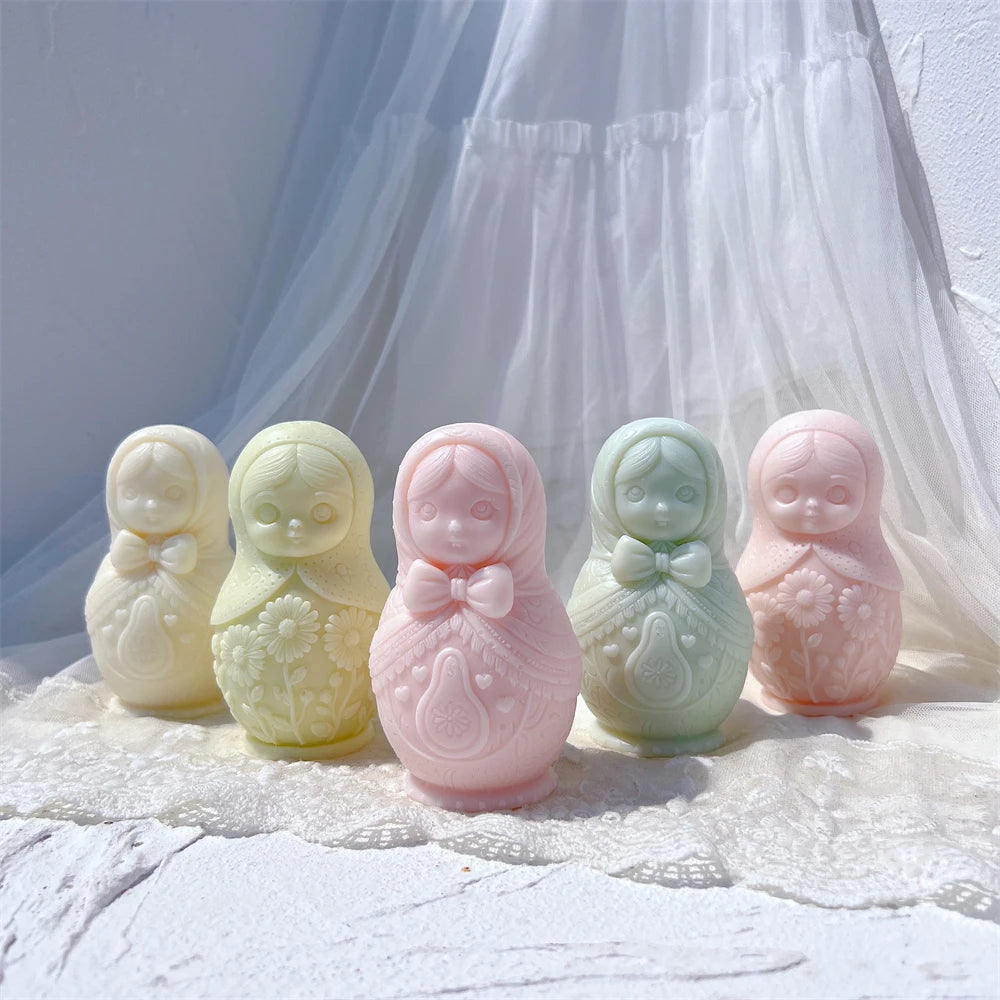 Matryoshka Russian Doll Silicone Candle Mold