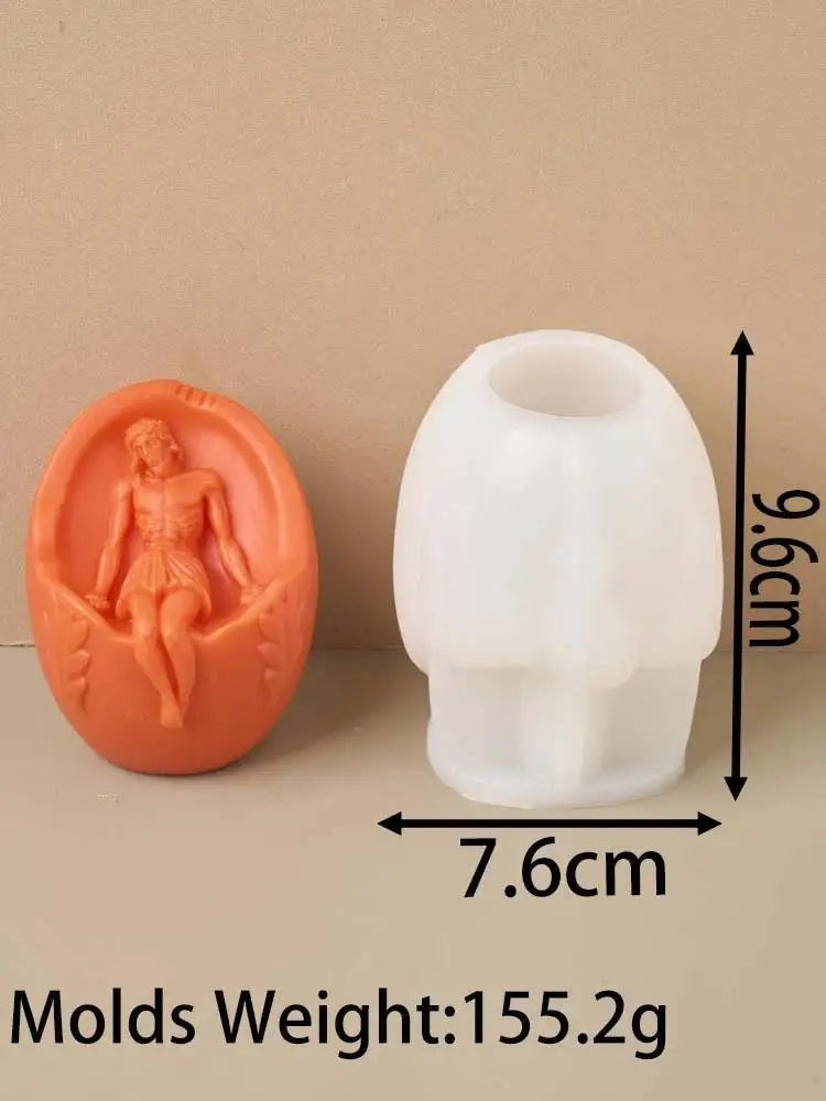DIY 3D Jesus and Virgin Mary Easter Egg Silicone Candle Mold