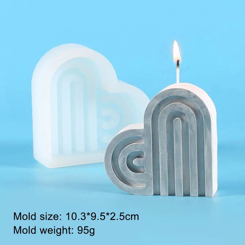 DIY Love Candlestick Silicone Mold