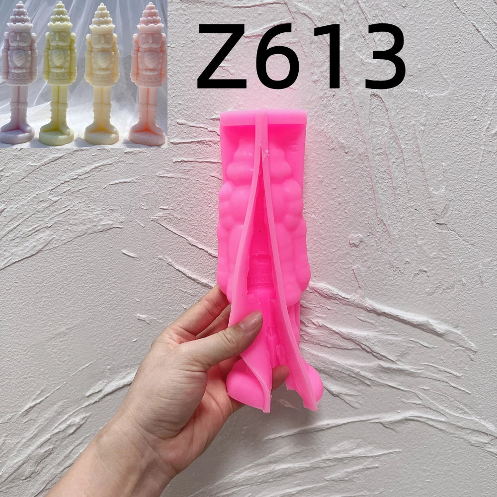 Classic Soldier Nutcracker Silicone Candle Mold