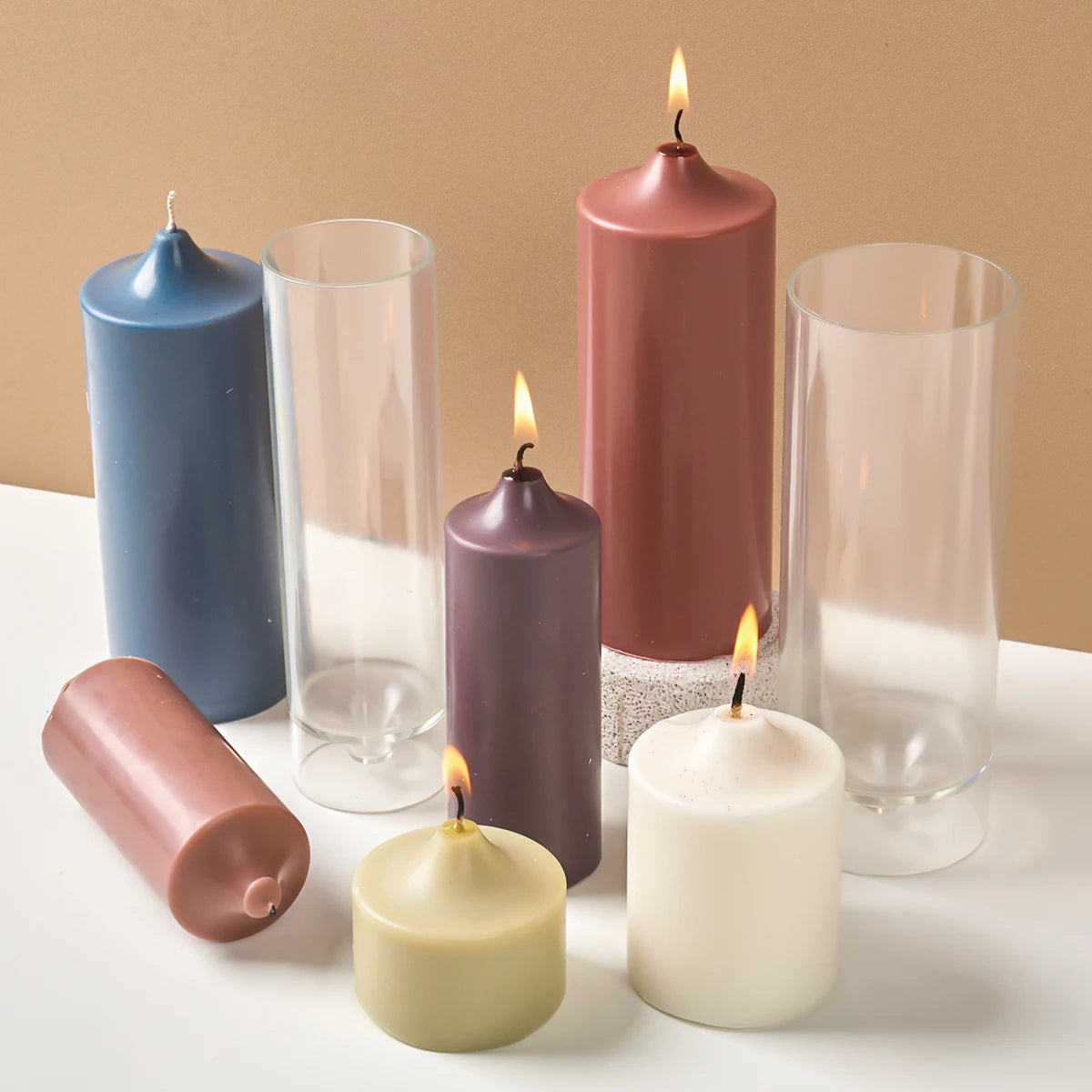Cylindrical Taper Candle Plastic Mold