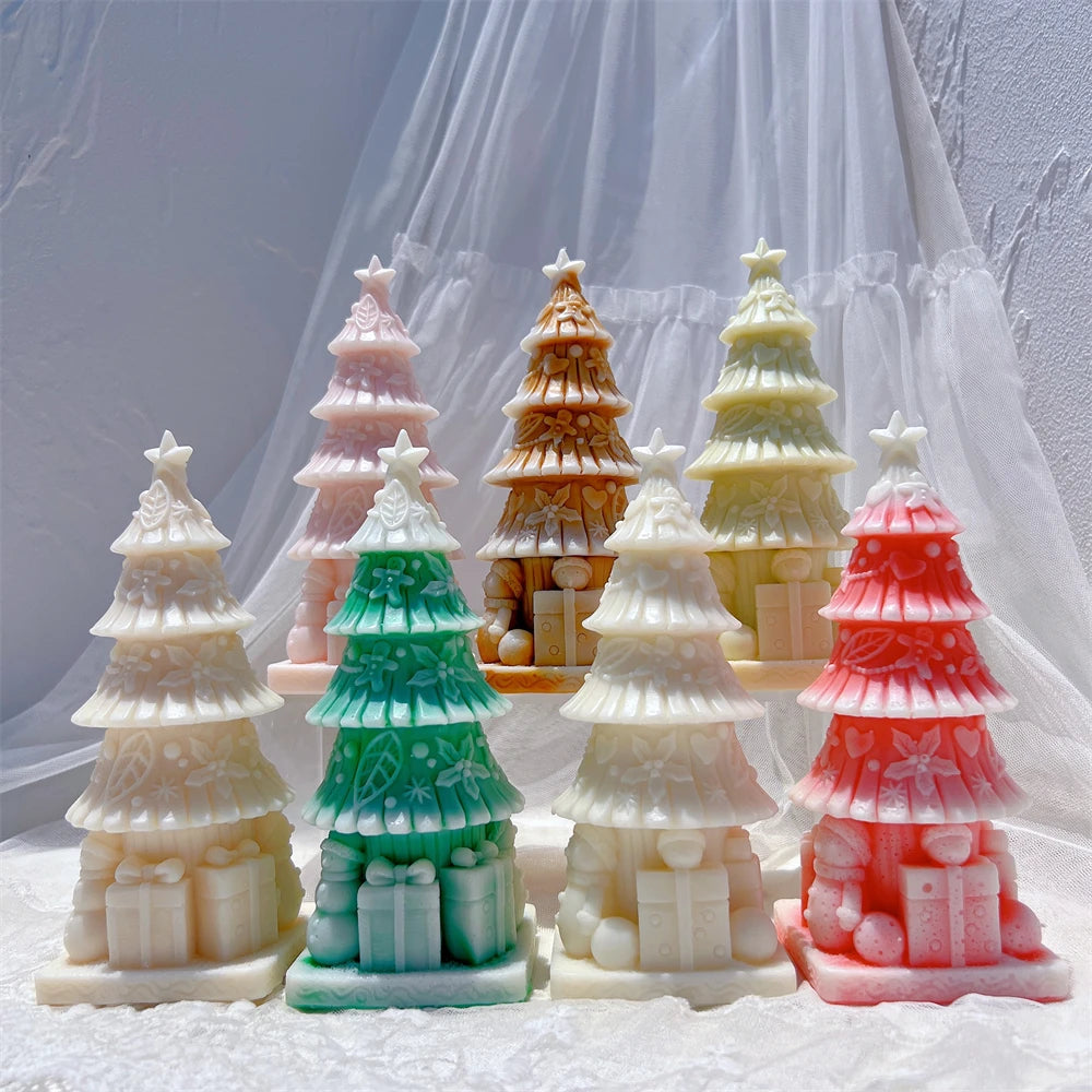 Christmas Holiday Tree Silicone Candle Mold