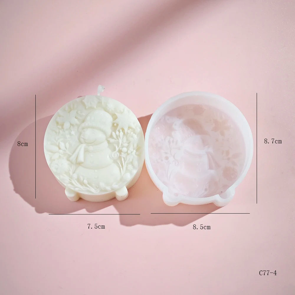 Winter Hat Snowman Candle Mold