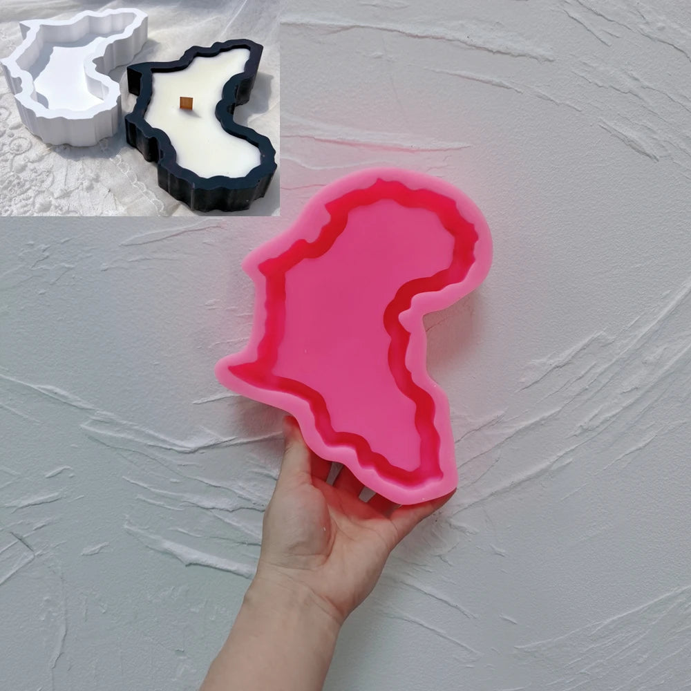 Africa Map Candle Vessel Silicone Mold