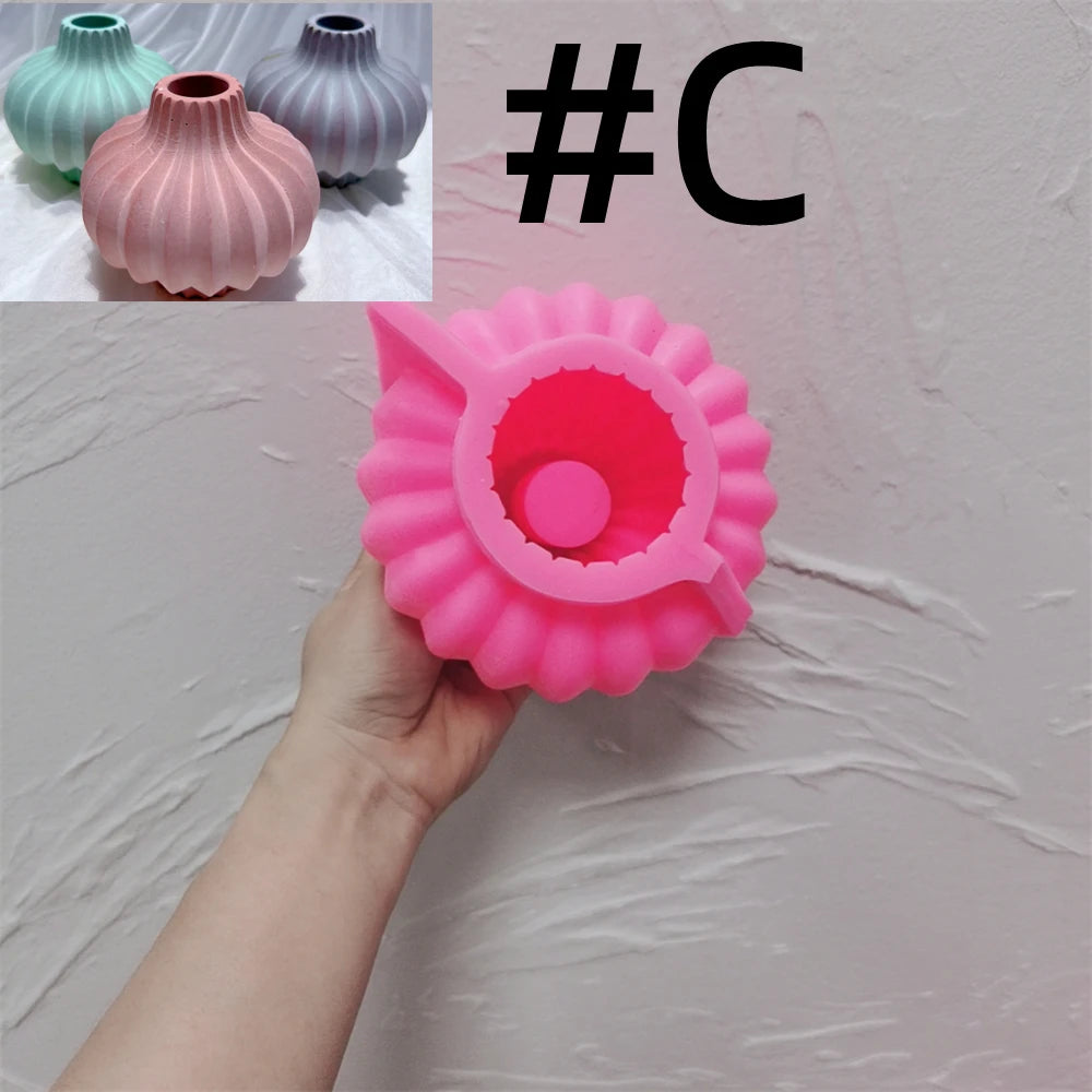 DIY Geometric Vase Silicone Mold for Flower Pots
