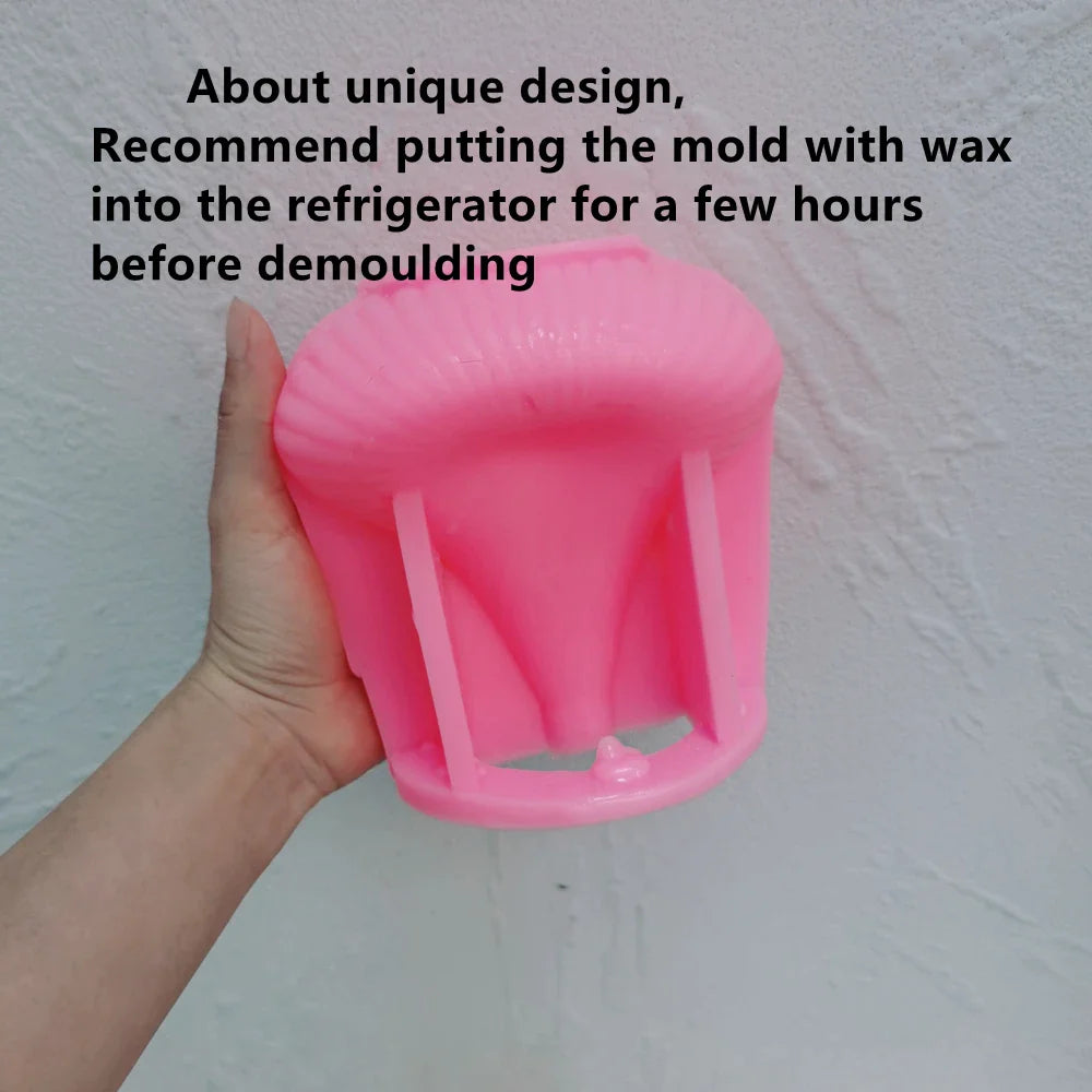 Geometric Pyramid Ribbed Candle Silicone Mold