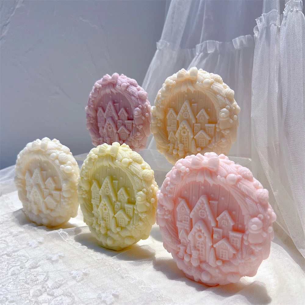 Christmas Wreath Silicone Candle Mold