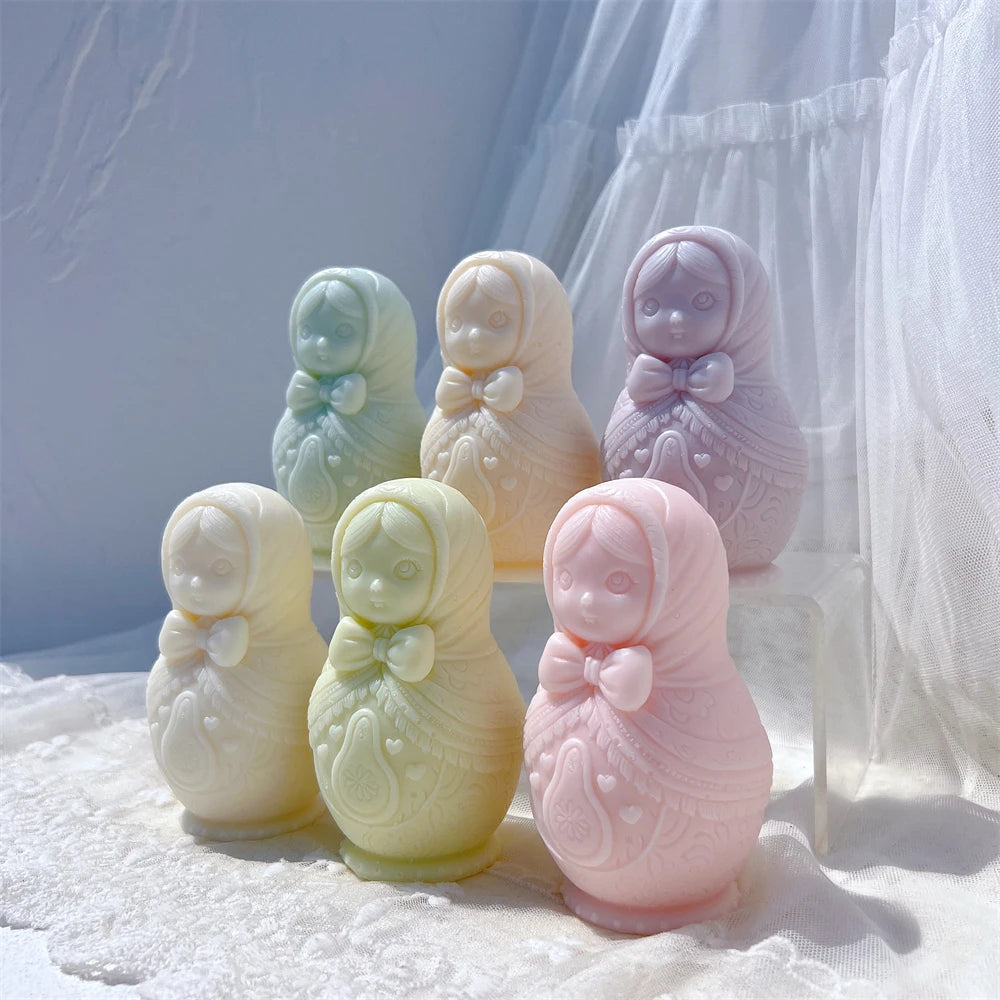 Matryoshka Russian Doll Silicone Candle Mold