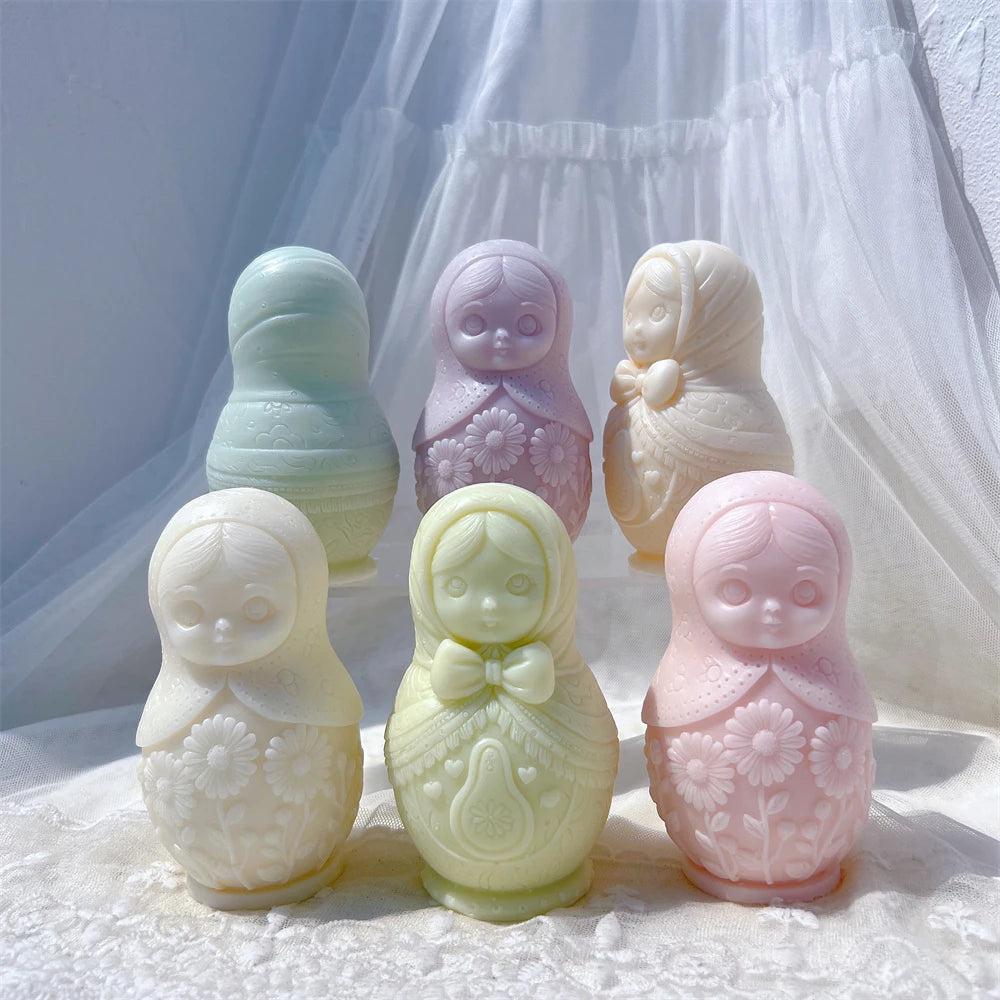 Matryoshka Russian Doll Silicone Candle Mold