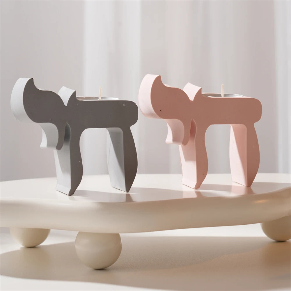 Chai Shabbat Candle Holder Silicone Mold