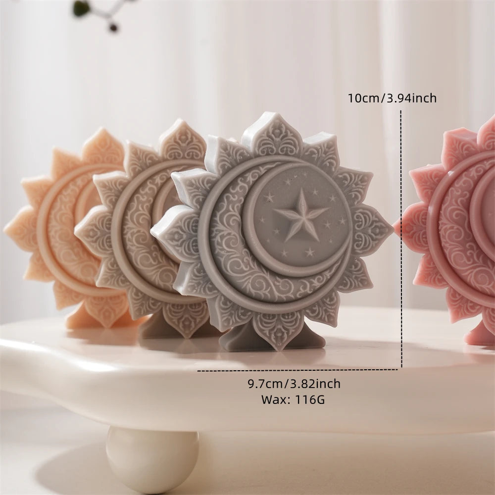 Flower Moon Ramadan Kareem Candle Silicone Mold DIY