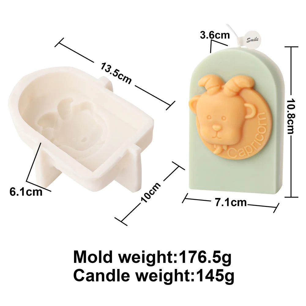 Astrology Art Craft DIY 12 Constellation Silicone Candle Molds
