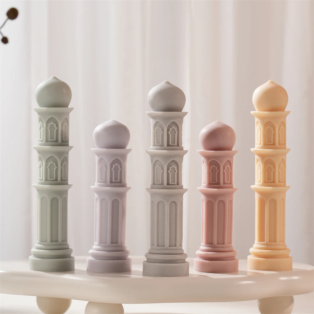 Ramadan Kareem Pillar Silicone Candle Mold