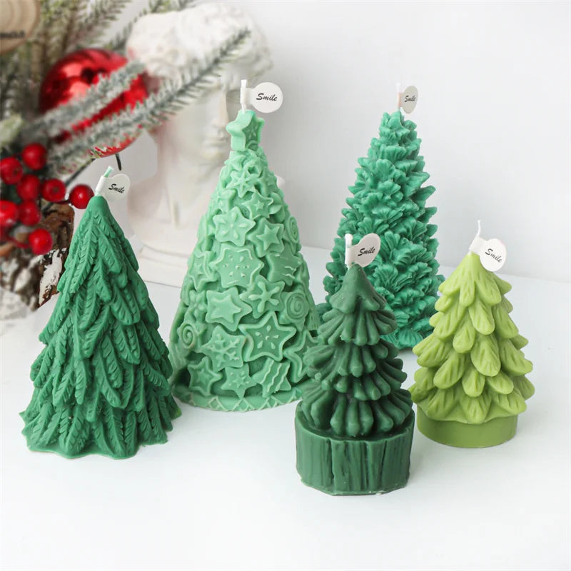 Enchanted Forest Christmas Tree Candle Molds