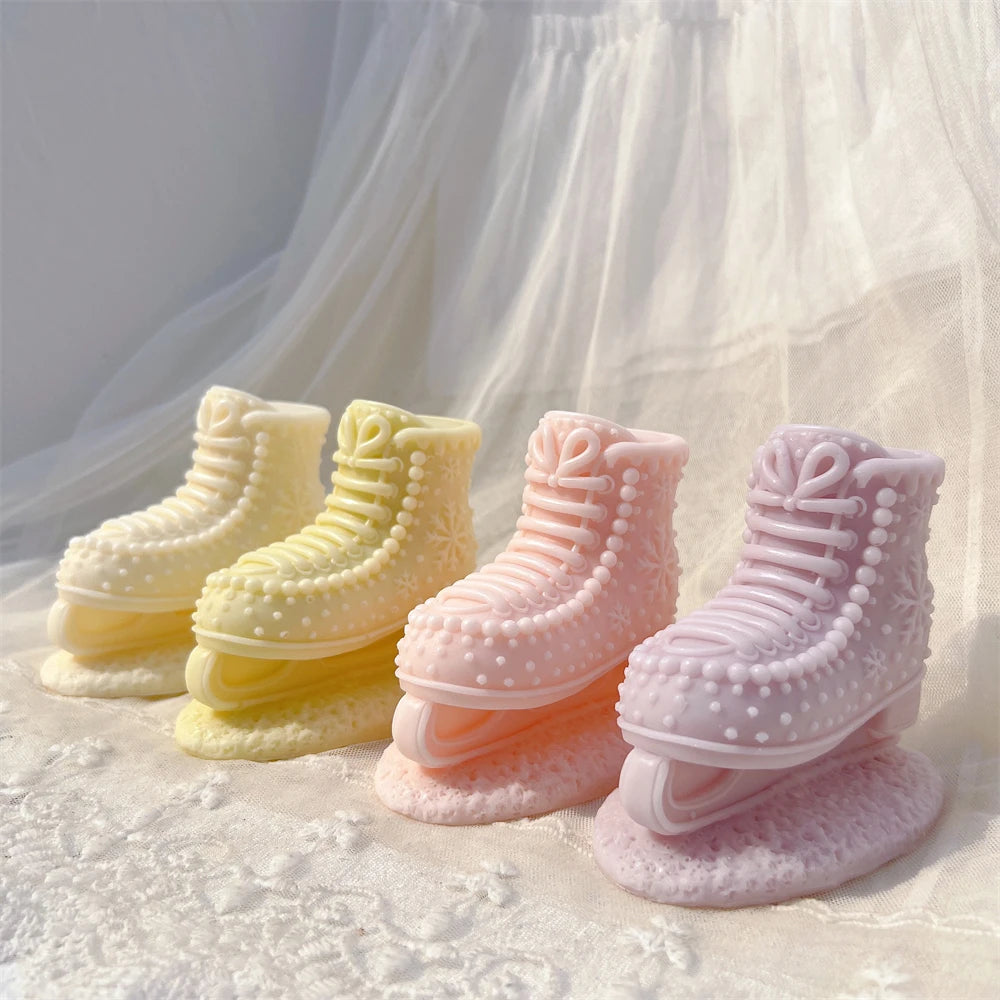 Gingerbread Ice Skates Candle Mold