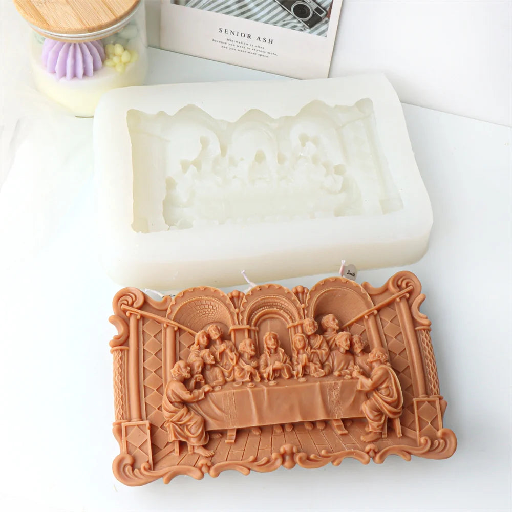 Jesus Last Supper Silicone Candle Mold
