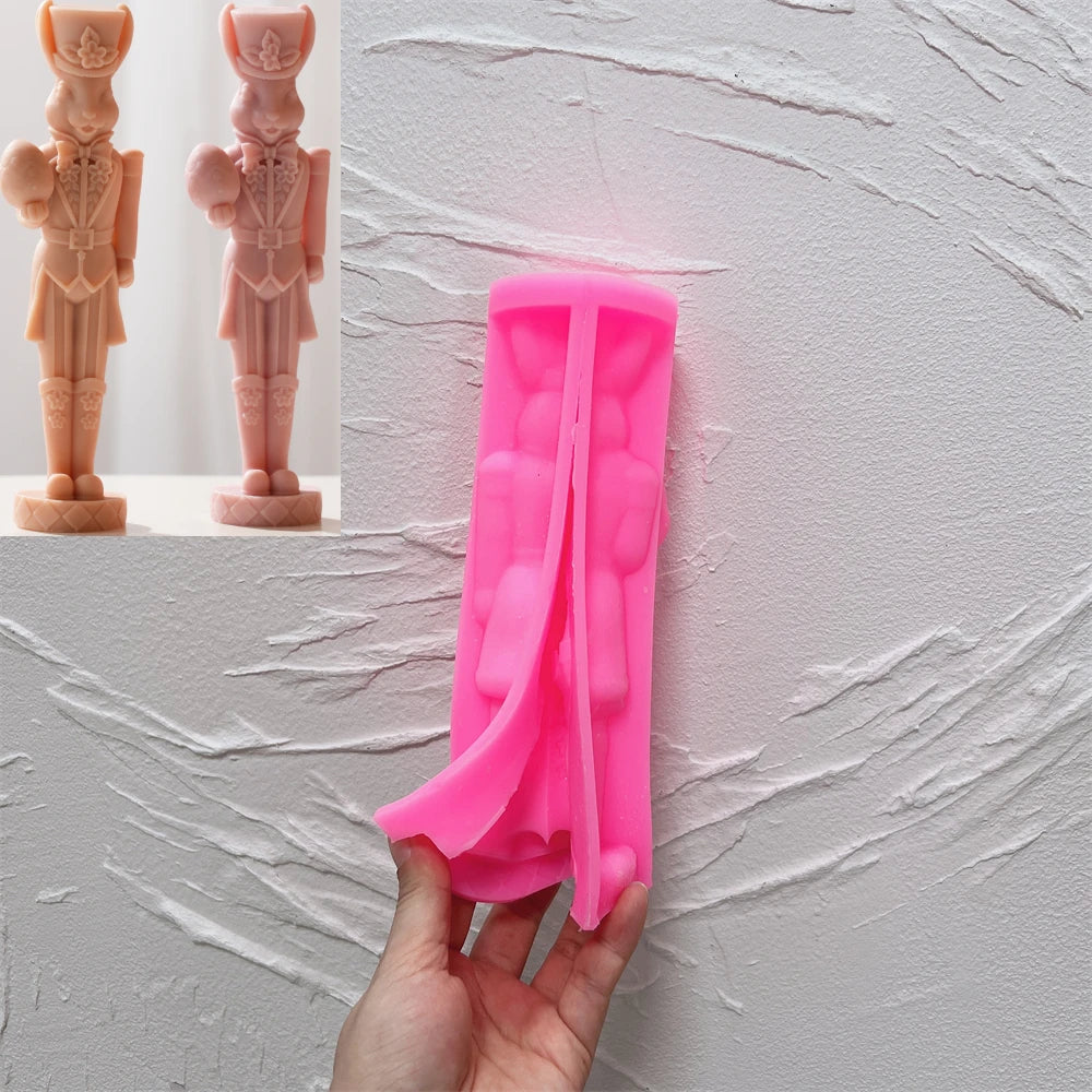 3D Nutcracker Bunny Silicone Candle Mold