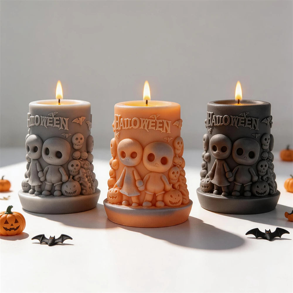 Pumpkin Ghost Pillar Candle Mold β DIY Halloween Fun